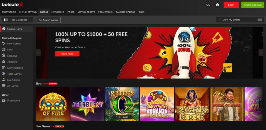 BetSafe Casino Review 2022 | Up To C$1,000 + 50 Spins ️